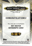 2020 Isaiah "Swerve" Scott Topps WWE ROSTER ROOKIE AUTO AUTOGRAPH #A-IS NXT