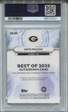 2025 Nate Frazier Bowman University Best of 2025 ORANGE REFRACTOR AUTO 18/25 AUTOGRAPH PSA 10/10 #NFR Georgia Bulldogs 2527
