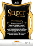 2025 Konnor Griffin Panini Select BLACK AND BLUE CONCOURSE ROOKIE 46/49 RC #78 Pittsburgh Pirates