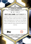 2023 CJ Donaldson Bowman's Best University YELLOW REFRACTOR ROOKIE 60/75 RC #63 West Virginia Mountaineers