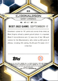 2023 CJ Donaldson Bowman's Best University YELLOW REFRACTOR ROOKIE 60/75 RC #63 West Virginia Mountaineers