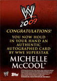 2009 Michelle McCool Topps WWE AUTO AUTOGRAPH #NA WWE HOF