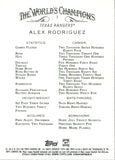 2023 Alex Rodriguez Topps Allen & Ginter FOIL FILIGREE #7 Texas Rangers