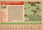 1955 Gus Zernial Topps #110 Kansas City Athletics BV $25