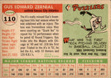 1955 Gus Zernial Topps #110 Kansas City Athletics BV $25