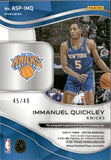 2020-21 Immanuel Quickley Panini Spectra ASPIRING ROOKIE AUTO 45/49 AUTOGRAPH RC #ASP-IMQ New York Knicks