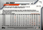 2020 Mike Trout Topps Chrome ORANGE REFRACTOR 16/25 #1 Anaheim Angels