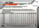 2020 Mike Trout Topps Chrome ORANGE REFRACTOR 16/25 #1 Anaheim Angels