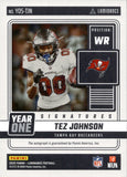 2025 Tez Johnson Panini Luminance YEAR ONE SIGNATURES ROOKIE RED INK AUTO AUTOGRAPH RC #YOS-TJN Tampa Bay Buccaneers