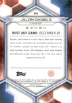 2023 Jalon Daniels Bowman University Best BLUE REFRACTOR 099/150 #54 Kansas Jayhawks