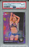 2018 Mandy Rose Topps Woman's Division PURPLE AUTO 07/99 AUTOGRAPH PSA 8 #16 NXT 1991