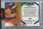 2024 Rickey Henderson Leaf Metal INSCRIPTIONS AUTO 025/100 AUTOGRAPH #MHI-RH1 Oakland A's HOF