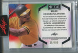 2024 Rickey Henderson Leaf Metal INSCRIPTIONS AUTO 025/100 AUTOGRAPH #MHI-RH1 Oakland A's HOF
