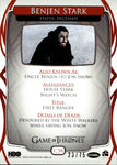 2020 Benjen Stark Rittenhouse Game of Thrones THE COMPLETE SERIES THE CAST RED PARALLEL 23/75 #C38