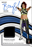 2023 Bayley Panini Immaculate WWE SHIRT AUTO 39/99 AUTOGRAPH RELIC #MA-BYL Friday Night Smackdown