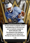 2024 Nate McCollum Leaf Metal ROOKIE MOJO AUTO 1/9 AUTOGRAPH RC #BA-NMC North Carolina Tar Heels