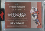 2025 Earl Campbell Leaf Glory of the Game TOUGH AS LEATHER AUTO 02/15 AUTOGRAPH #TL-EC1 Houston Oilers HOF