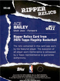 2025-26 Ace Bailey Topps ROOKIE FLASH DROP RIPPER RELICS JERSEY 09/50 RELIC #RR-AB Utah Jazz