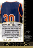 2024 Julius Randle Leaf In the Game Used RED FOIL PATCH 1/4 RELIC #GUM-32 New York Knicks