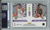2024-25 Giannis Antetokounmpo Kareem Abdul-Jabbar Donruss Optic OPTICAL ILLUSIONS GREEN SHOCK PSA 9 #4 Milwaukee Bucks 4429