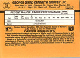 1989 Ken Griffey Jr. Donruss ROOKIE RC #33 Seattle Mariners HOF 4