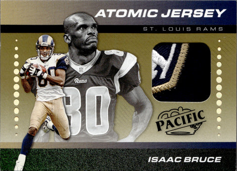 2024 Isaac Bruce Panini Encore PACIFIC ATOMIC JERSEY GOLD PATCH 9/10 St. Louis Rams #AJ-IBE