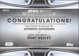 2021 Greg Grunberg as Snap Wexley Autograph Topps Star Wars Masterwork #MWA-GG AUTO