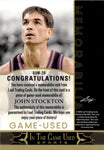 2024 John Stockton Leaf In the Game Used GAME USED MEMORABILIA JERSEY 1/50 Utah Jazz #GUM-29