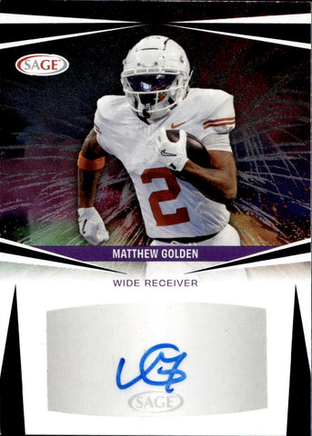 2025 Matthew Golden Sage ROOKIE AUTO Green Bay Packers #A-MG