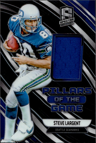 2019 Steve Largent Panini Spectra PILLARS OF THE GAME MATERIALS 120/199 Seattle Seahawks #PG-17