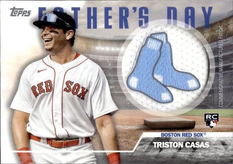2023 Triston Casas Topps Series 2 ROOKIE FATHER'S DAY COMMEMORATIVE TEAM PATCH RC #FD-TC Boston Red Sox