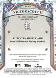 2024 Victor Scott II Bowman Sterling ROOKIE AUTO AUTOGRAPH #PA-VS St. Louis Cardinals
