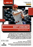 2022 Matt Vierling Panini Optic ORANGE RATED ROOKIE AUTO 79/100 Philadelphia Phillies #RRS-MV