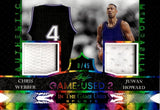 2024 Chris Webber Juwan Howard Leaf In the Game Used GAME USED 2 DUAL JERSEY 8/45 Sacramento Kings Michigan Wolverines #IG2-3