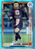2022-23 Lionel Messi Topps Merlin UEFA Champions #104 AQUA PRISM REFRACTOR PARIS SAINT-GERMAN