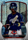 2023 Bryan Acuna Topps Bowman Chrome MEGA BOX IMAGE VARIATION PROSPECT Minnesota Twins #BCP-37