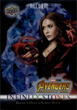 2022 Elizabeth Olsen as Scarlett Witch Upper Deck Allure INFINITY STONES SPACE STONE 296/299 #IS-9
