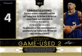 2024 Chris Webber Juwan Howard Leaf In the Game Used GAME USED 2 DUAL JERSEY 8/45 Sacramento Kings Michigan Wolverines #IG2-3