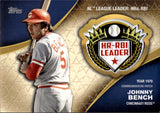 2023 Johnny Bench Topps Series 2 CROWNING ACHIEVEMENTS COMMEMORATIVE PATCH #CA-JB Cincinnati Reds HOF 1