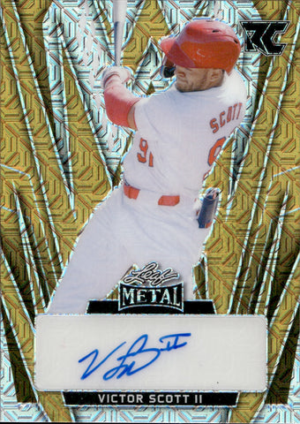 2024 Victor Scott II Leaf Metal GOLD MOJO ROOKIE AUTO 1/1 ONE OF ONE AUTOGRAPH RC #BA-VS1 St. Louis Cardinals