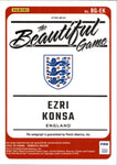 2024-25 Ezri Konsa Panini Donruss THE BEAUTIFUL GAME PINK ICE AUTO England #BG-EK