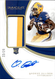 2019 Qadree Ollison Panini Immaculate Collegiate GOLD ROOKIE PATCH JERSEY AUTO 22/25 Pitt Panthers #141
