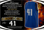 2024 Dirk Nowitzki Leaf In the Game Used A NUMBERS GAME JERSEY 9/35 Dallas Mavericks #ANG-11