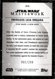 2022 Pricess Leia Organa Topps Masterwork ORIGINAL TRILOGY POSTERS RAINBOW FOIL 1/299 #OT-9
