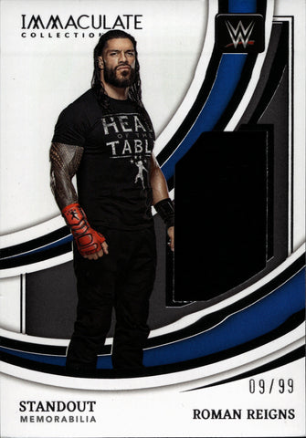 2022 Roman Reigns Panini Immaculate WWE STANDOUT SHIRT 09/99 RELIC #SM-RRN Friday Night Smackdown