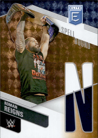 2023 Roman Reigns Donruss Elite ORANGE SPELLBOUND LETTER "N" 07/49 #5 Friday Night Smackdown