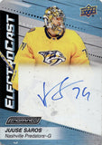 2023-24 Juuse Saros Upper Deck Engrained ELECTROCAST AUTO AUTOGRAPH #EC-40 Nashville Predators