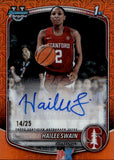 2025-26 Hailee Swain Bowman Chrome ORANGE MOJO REFRACTOR PROSPECT AUTO 14/25 AUTOGRAPH #CPA-HS Stanford Cardinal
