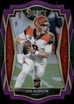 2020 Joe Burrow Panini Select ROOKIE PREMIER LEVEL PURPLE DIE CUT RC #146 Cincinnati Bengals