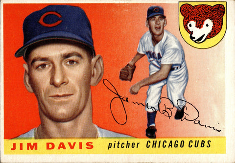 1955 Jim Davis Topps ROOKIE RC #68 Chicago Cubs BV $15